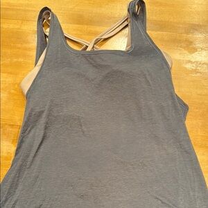 Lululemon Mauve Bra with Gray Women's Tank Top